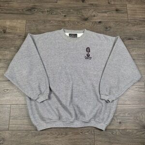 Vintage‎ Purgatory Colorado Sweatshirt Adult 2XL Gray Pin Striped Ski Resort